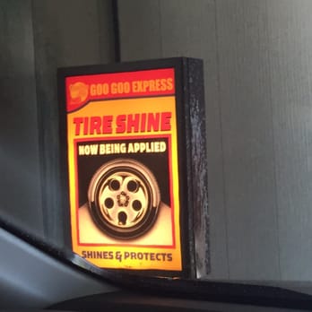 Goo-Goo Express Wash - Tire shine being applies - Car Wash Near Me - Lexington, Kentucky Goo-Goo Express Wash - Tire shine being applies - Car Wash Near Me - Lexington, Kentucky
