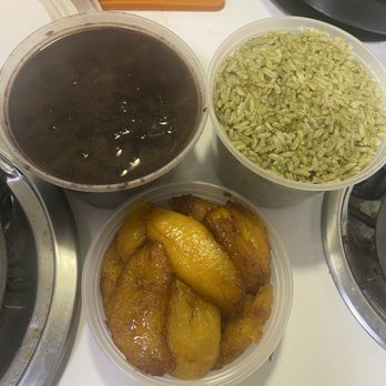 Canastas Chicken - Green Rice, Fried Plantain, Black Beans - Peruvian Near Me - Henrico, Virginia