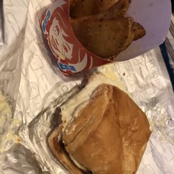 Wendy's - Sausage egg & Swiss croissant w/ Seasoned Potatoes