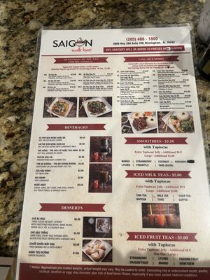 Menu photo 8 Saigon Noodle House Birmingham, AL Menu photo 8 Saigon Noodle House Birmingham, AL