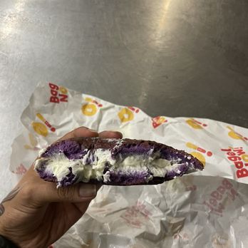 BagelNow! - Ube Bagel with Cream Cheese - Bagels Near Me - Fountain Valley, California BagelNow! - Ube Bagel with Cream Cheese - Bagels Near Me - Fountain Valley, California