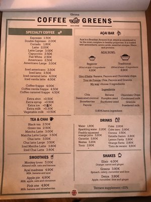 Menu photo 4 Coffee & Greens Gerona, GI Menu photo 4 Coffee & Greens Gerona, GI