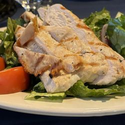 Jake & Telly's Greek Taverna - Greek Salad, modified for GF-DF and chicken protein added