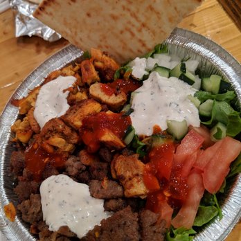 The Gyro Guys - Small chicken and lamb plate over rice and pita bread - Mediterranean Near Me - Webster, Texas The Gyro Guys - Small chicken and lamb plate over rice and pita bread - Mediterranean Near Me - Webster, Texas