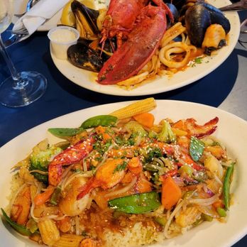 Boston Sail Loft - Red Diablo and Lobster Shrimp Stir Fry - Bars Near Me - Boston, Massachusetts Boston Sail Loft - Red Diablo and Lobster Shrimp Stir Fry - Bars Near Me - Boston, Massachusetts