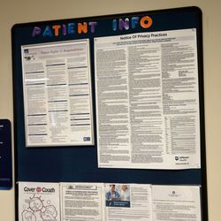Patient information in waiting room