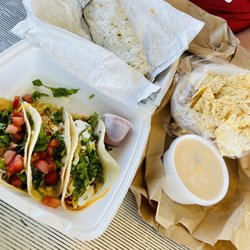 Momma P’s To Go & Catering - Christmas burrito, tacos, queso & chips