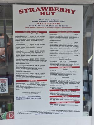 Menu photo 1 The Strawberry Hut Plant City, FL Menu photo 1 The Strawberry Hut Plant City, FL