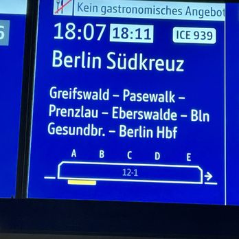 Hauptbahnhof Stralsund - Kein-aber dann doch ;( Speisewagen - Train Stations Near Me - Stralsund, MV