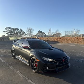 Prodash Auto Styling - Honda Civic Type R wrapped in matte metallic black - Auto Detailing Near Me - San Diego, California Prodash Auto Styling - Honda Civic Type R wrapped in matte metallic black - Auto Detailing Near Me - San Diego, California