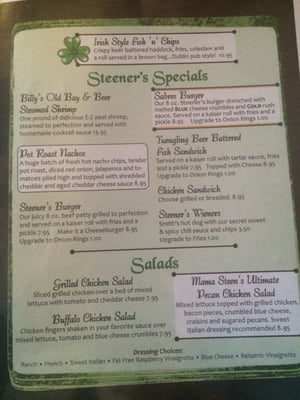 Menu photo 7 Steener's Pub Bemus Point, NY Menu photo 7 Steener's Pub Bemus Point, NY