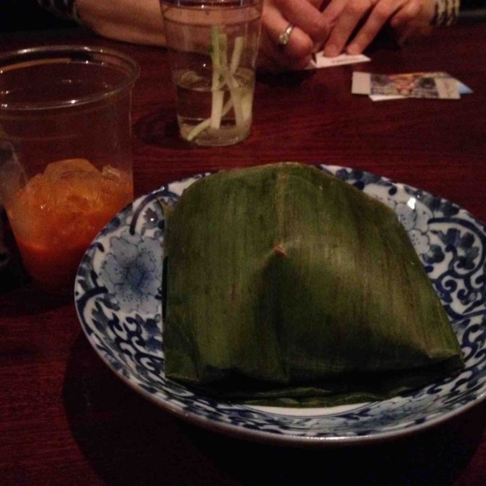 Rasa - Nasi lemak bungkus (savoury / fatty coconut rice in a packet), wrapped in the traditional banana leaf - Malaysian Near Me - New York, New York Rasa - Nasi lemak bungkus (savoury / fatty coconut rice in a packet), wrapped in the traditional banana leaf - Malaysian Near Me - New York, New York