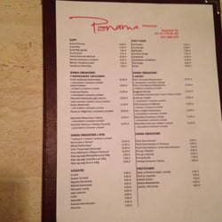 Restauracja Panama - Menu