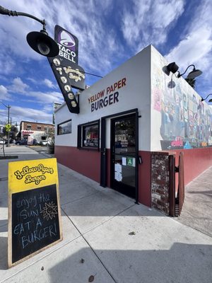 Yellow Paper Burger by null