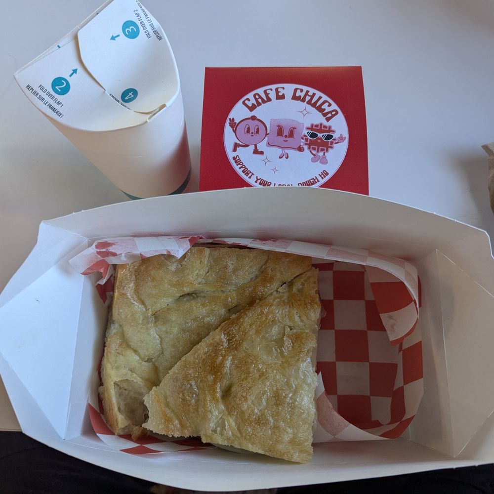 Cafe Chica - amazing muffaletta amazing bombolini(sp?) and a nice fully compostable coffee cup - Desserts Near Me - Albuquerque, New Mexico Cafe Chica - amazing muffaletta amazing bombolini(sp?) and a nice fully compostable coffee cup - Desserts Near Me - Albuquerque, New Mexico
