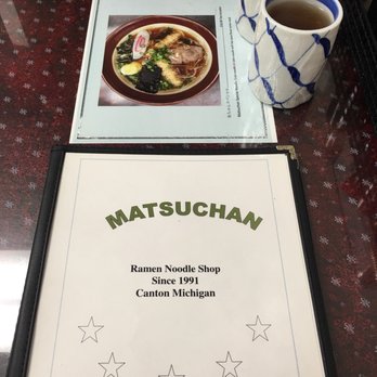 Matsuchan - Hot tea and menu arrived promptly as you sat down :) - Ramen Near Me - Canton, Michigan