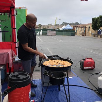 Beignet Belly - Frying the beignets - Food Stands Near Me - Oceanside, California Beignet Belly - Frying the beignets - Food Stands Near Me - Oceanside, California