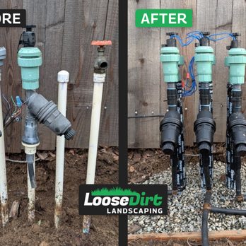 Loose Dirt - Before and after pics of valve replacements - Lawn Services Near Me - Folsom, California Loose Dirt - Before and after pics of valve replacements - Lawn Services Near Me - Folsom, California