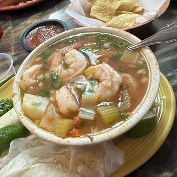 Nuevo Vallarta Grill - Shrimp and Vegetable Soup - Mexican Near Me - Big Bear Lake, California