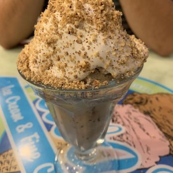 Dewar's Candy Shop - Classic Sundae With a scoop of Triple Chocolate and Cookies & Cream ice cream. Topped with marshmello sauce and almonds. - Candy Stores Near Me - Bakersfield, California