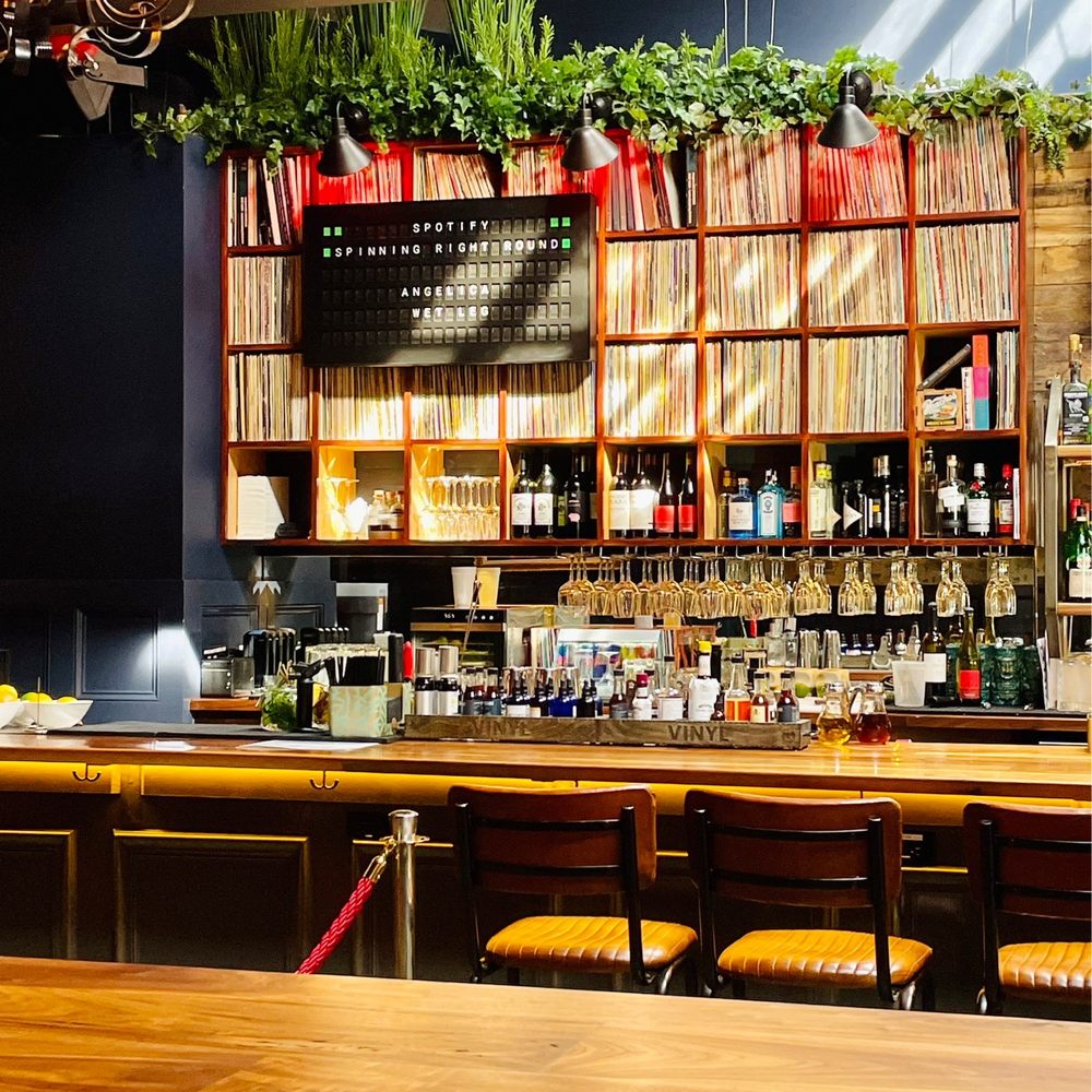 VINYL - Music Board / Bar Area @eating704 - New American Near Me - Charlotte, North Carolina VINYL - Music Board / Bar Area @eating704 - New American Near Me - Charlotte, North Carolina