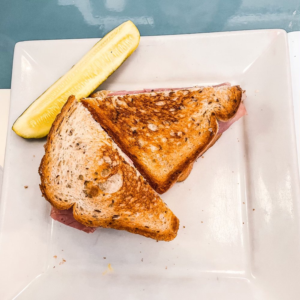 Surfside Diner - a grilled sandwich and a pickle - Breakfast & Brunch Near Me - Palm Beach, Florida Surfside Diner - a grilled sandwich and a pickle - Breakfast & Brunch Near Me - Palm Beach, Florida