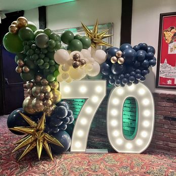 Balloon Architek - Ballon decor for 70th birthday celebration - Balloon Services Near Me