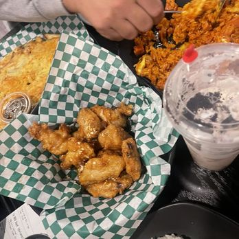 Kimchi Garden - Chicken Soy Garlic Wings + Kimchi Fried Rice - Korean Near Me - Berkeley, California