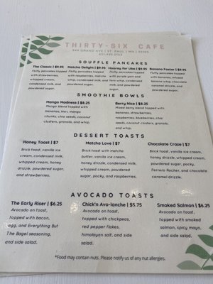 Menu photo 5 Thirty-Six Cafe Saint Paul, MN Menu photo 5 Thirty-Six Cafe Saint Paul, MN