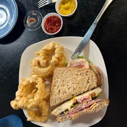 Jessie's Restaurant and Catering - 263. Club Cold Sandwich 529. Onion Rings