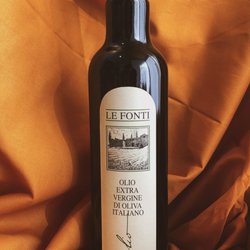 Sotto Casa - Le Fonti Olive oil from Tuscany.One of our many exclusive imported Italian Olive oils, stop by to try!