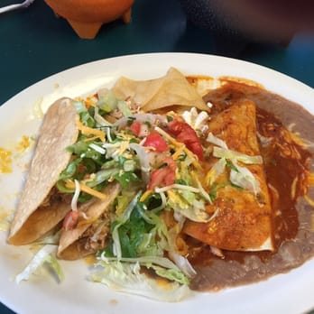 The Aztec Restaurant - Chicken taco and enchilada combo - Mexican Near Me - Framington, Massachusetts