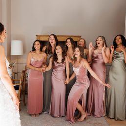 getting ready space where bridesmaids got to have a first look with their girl! getting ready space where bridesmaids got to have a first look with their girl!