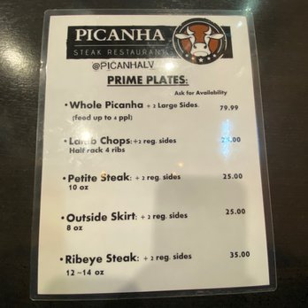 Picanha Steak Restaurant - Prime Plates Menu - Steakhouses Near Me - Las Vegas, Nevada Picanha Steak Restaurant - Prime Plates Menu - Steakhouses Near Me - Las Vegas, Nevada