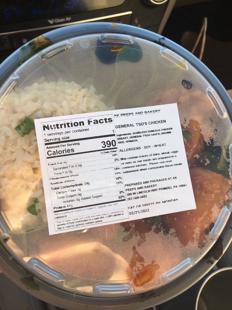 Food from AK PREPS AND BAKERY