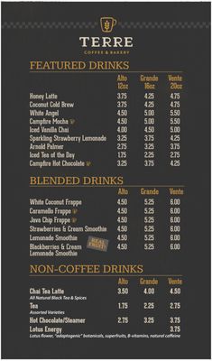 Menu photo 2 Terre Coffee & Bakery Coeur d'Alene, ID Menu photo 2 Terre Coffee & Bakery Coeur d'Alene, ID