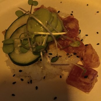 Chula Seafood - Course 2 at the UnderTow/Chula pop-up: tuna with spicy mayo, sushi rice, cucumber, avocado, smoked pineapple - Poke Near Me - Scottsdale, Arizona Chula Seafood - Course 2 at the UnderTow/Chula pop-up: tuna with spicy mayo, sushi rice, cucumber, avocado, smoked pineapple - Poke Near Me - Scottsdale, Arizona