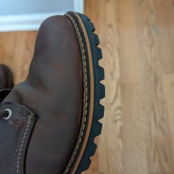 Hoboken Leather & Shoe Repair - New Vibram Soles on Wolverine 1000 Mile Boots