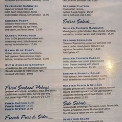 Morel's Restaurant - Menu