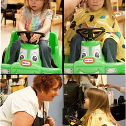 Junior Cuts - From uncertainty to a big smile for this big sister during her first haircut.