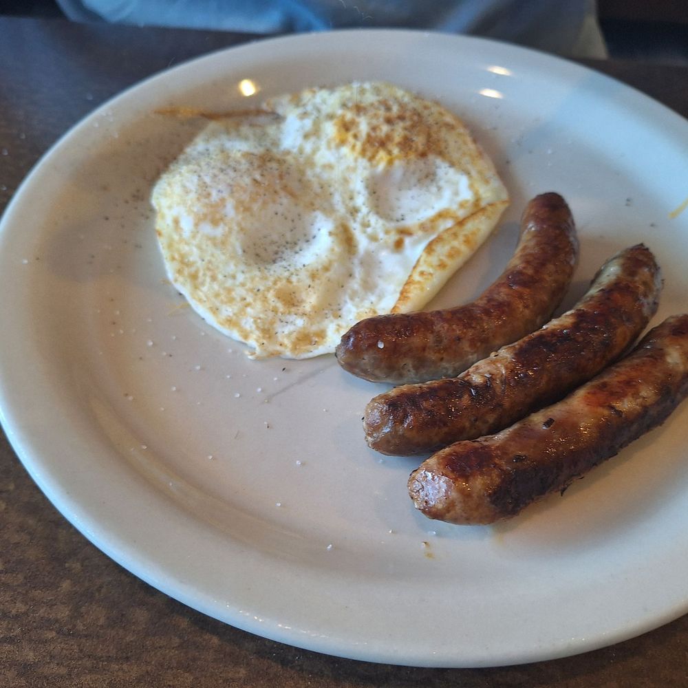 Eggs and Sausage, cooked just right Eggs and Sausage, cooked just right