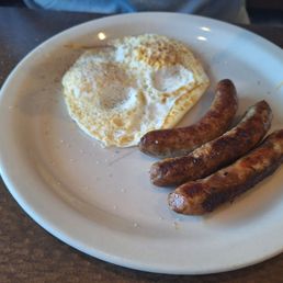 Eggs and Sausage, cooked just right Eggs and Sausage, cooked just right
