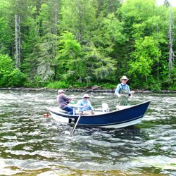 NH Rivers Guide Service - A drift boat fly fishing trip on the Androscoggin River is a day to remember!