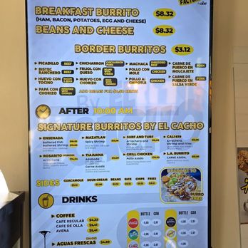 The Burrito Factory - Menu 3/26 - Coffee & Tea Near Me - Chula Vista, California The Burrito Factory - Menu 3/26 - Coffee & Tea Near Me - Chula Vista, California