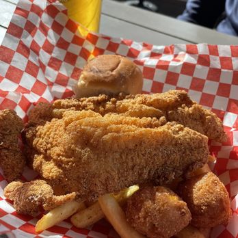 Catdaddy's Famous Fried Fish - Catfish-those little hush puppies are really good! - Seafood Near Me