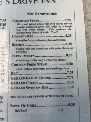 Menu photo 1 George's Drive Inn Walsenburg, CO Menu photo 1 George's Drive Inn Walsenburg, CO
