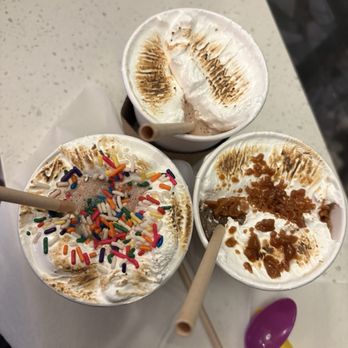 Heap's Ice Cream - Birthday cake, classic, Szechuan peanut butter hot chocolate toppings - Ice Cream & Frozen Yogurt Near Me - Brooklyn, New York
