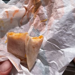 Nice pre-eaten chicken chipotle melt. At least we didn't pay for this one, it was a bonus.