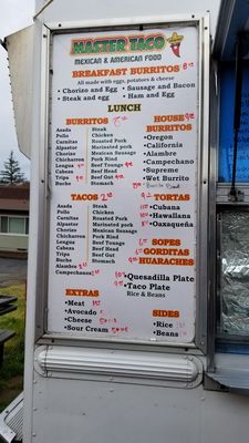 Menu photo 2 Master Taco Beaverton, OR