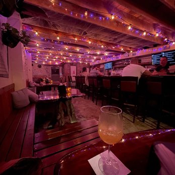 The Thirsty Topher - Bar Area at Night - Wine Bars Near Me - Orlando, Florida